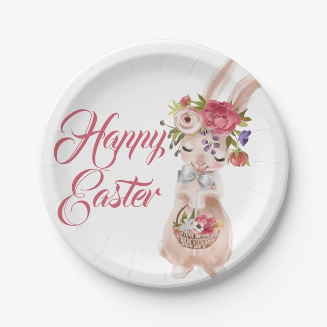 Happy Easter Brunch Paper Plate (Front)