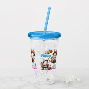 Happy Easter Bunnies Acrylic Tumbler
