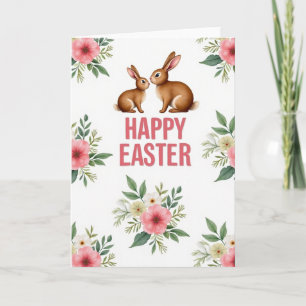 Happy Easter Bunnies Card