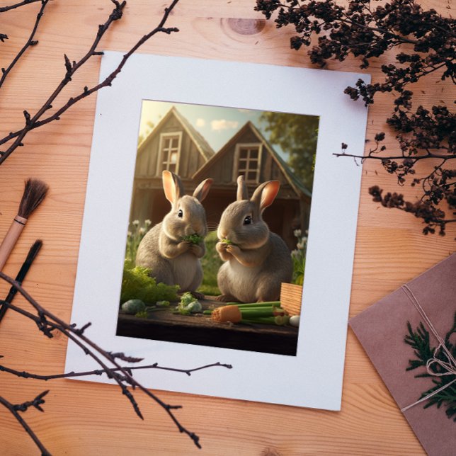 Happy Easter Bunnies! Easter Postcard (Creator Uploaded)