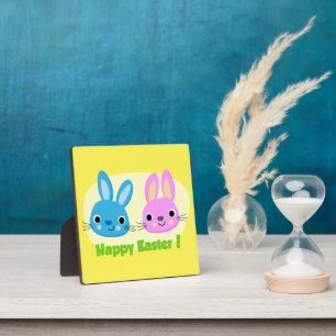 "HAPPY EASTER" BUNNIES  PLAQUE
