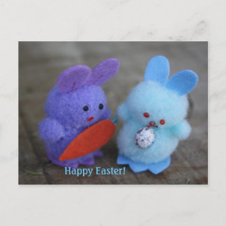 Happy Easter Bunnies Postcard