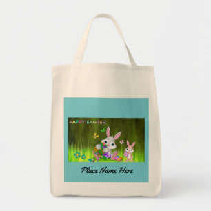 Happy Easter Bunnies Tote Bag