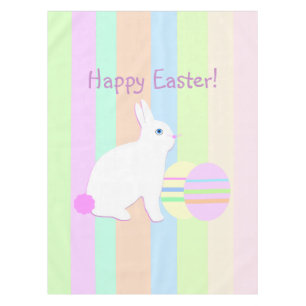 Happy Easter Bunny and Eggs Tablecloth