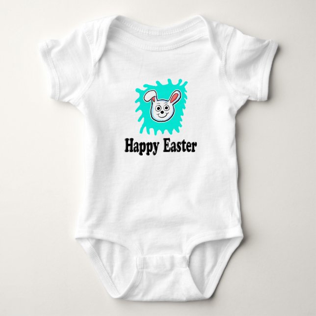 Happy Easter Bunny Baby Bodysuit (Front)