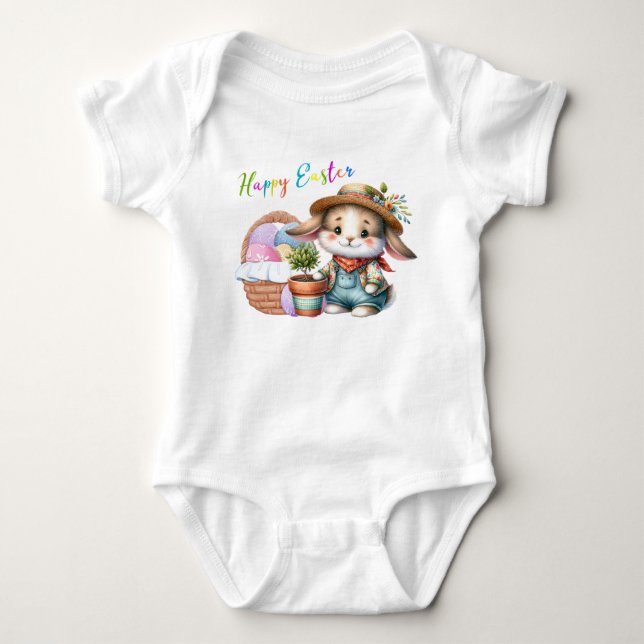 Happy Easter Bunny  Baby Bodysuit (Front)