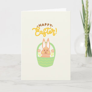 Happy Easter Bunny Basket Card