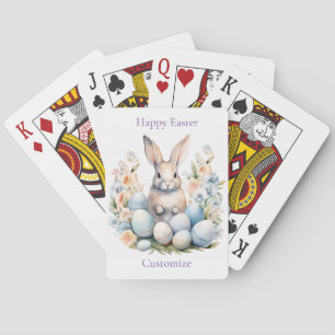 Happy Easter Bunny Basket Thunder_Cove Playing Cards