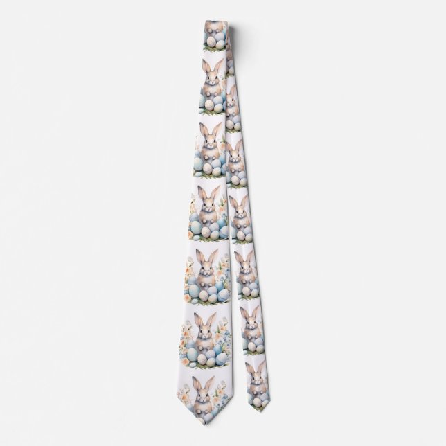 Happy Easter Bunny Basket Thunder_Cove Tie (Front)