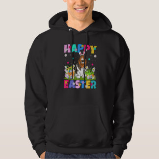 Happy Easter Bunny Basset Hound Dog Easter Sunday Hoodie