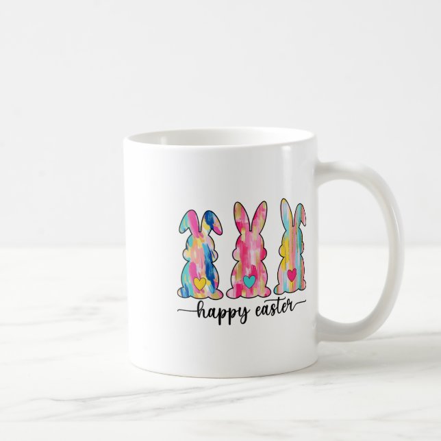 Happy Easter Bunny Brushstroke Easter  Coffee Mug (Right)