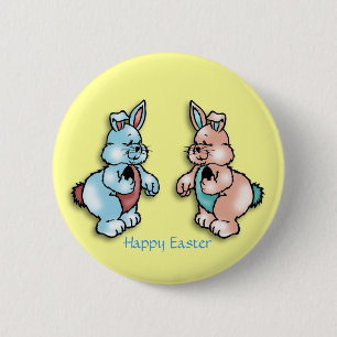 Happy Easter bunny button