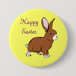 Happy Easter Bunny Button Pin