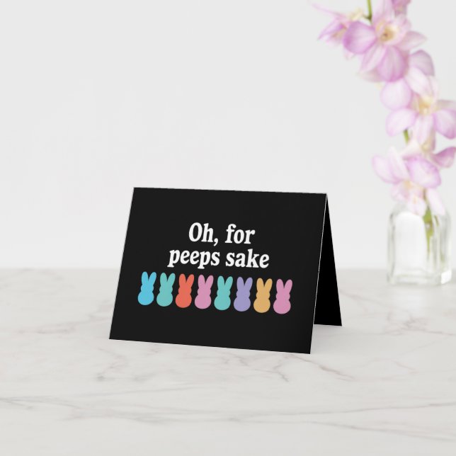 Happy Easter Bunny Christian Religious Carnival  Card (Orchid)