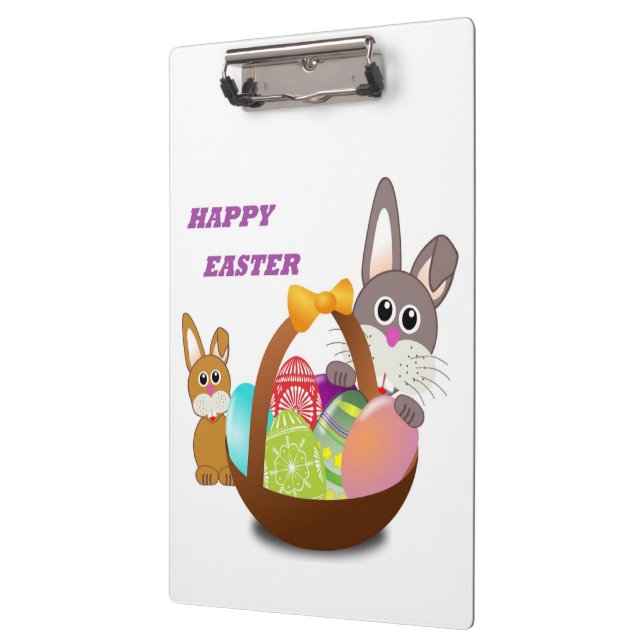 "HAPPY EASTER" BUNNY CLIPBOARD (Left)