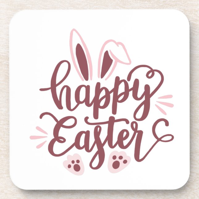 Happy Easter Bunny  Coaster (Front)
