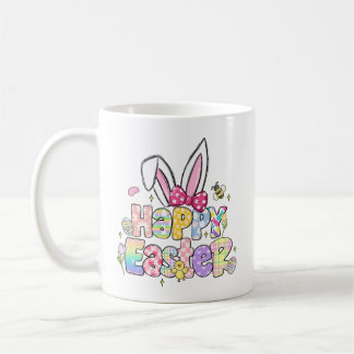 Happy Easter Bunny Colourful Spring Coffee Mug