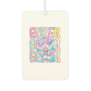 Happy Easter Bunny Coquette Bow Preppy Easter Day Car Air Freshener