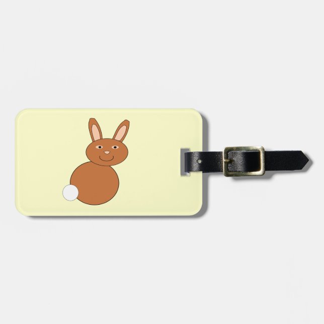 Happy Easter Bunny Custom Luggage Tag (Front Horizontal)
