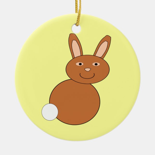 Happy Easter Bunny Customisable Ornament (Front)