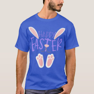 Happy Easter Bunny Cute Pink Rabbit Ear And Feet G T-Shirt