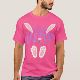 Happy Easter Bunny Cute Pink Rabbit Ear And Feet G T-Shirt
