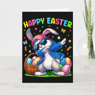 Happy Easter Bunny Dabbing Funny Easter Day Women Card
