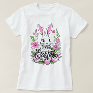 Happy Easter Bunny (dark Pink) T-Shirt