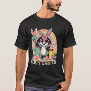 Happy Easter Bunny Dinosaur Easter Eggs T-Shirt