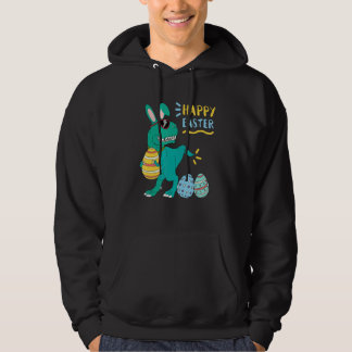 Happy Easter Bunny Dinosaur Rabbit Kids Dino Outf Hoodie