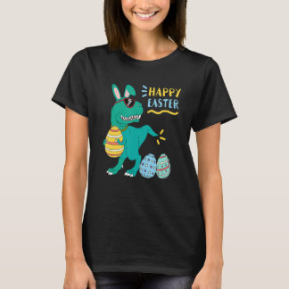Happy Easter Bunny Dinosaur Rabbit Kids Dino Outf T-Shirt