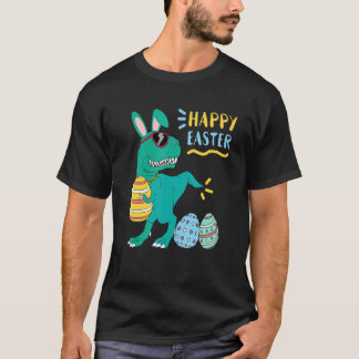 Happy Easter Bunny Dinosaur Rabbit Kids Dino Outf T-Shirt