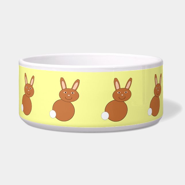 Happy Easter Bunny Dog Bowl (Front)