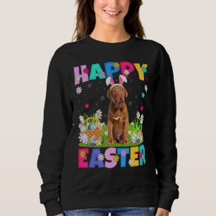 Happy Easter Bunny Dogue De Bordeaux Dog Easter Su Sweatshirt