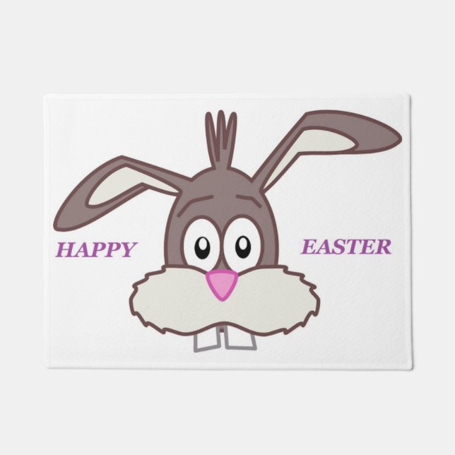 "HAPPY EASTER" BUNNY DOORMAT (Front)