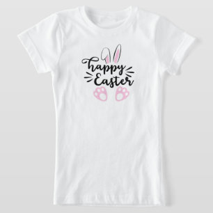 Happy Easter Bunny Ears and Feet T-Shirt