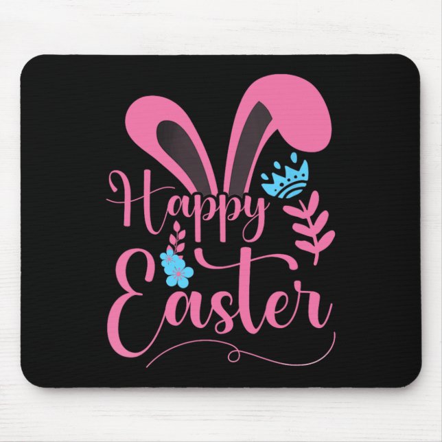 Happy Easter - Bunny Ears - Clic  Mouse Mat (Front)