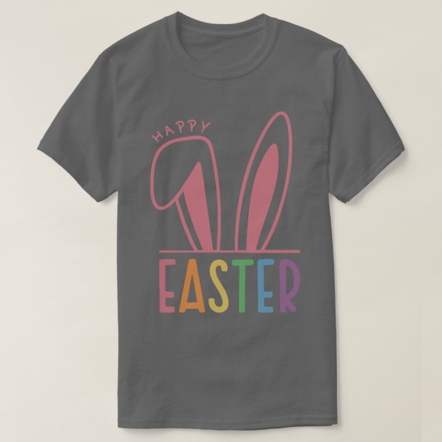 Happy Easter Bunny Ears  T-Shirt (Design Front)