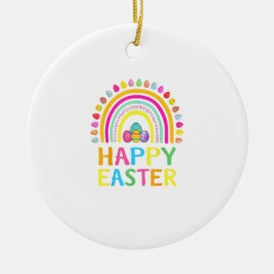 Happy Easter Bunny Easter Egg Hunt Easter Women Gi Ceramic Tree Decoration