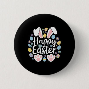 Happy Easter Bunny Easter Egg Hunt Squad Easter Wo 6 Cm Round Badge