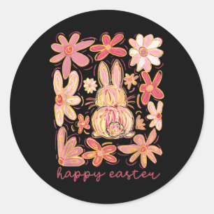Happy Easter Bunny Easter Egg Hunt Squad Easter Wo Classic Round Sticker