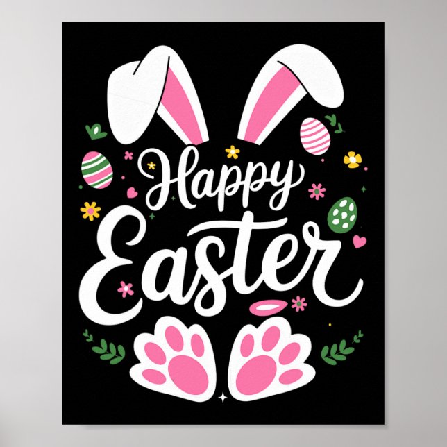 Happy Easter Bunny Easter Egg Hunt Squad Easter Wo Poster (Front)