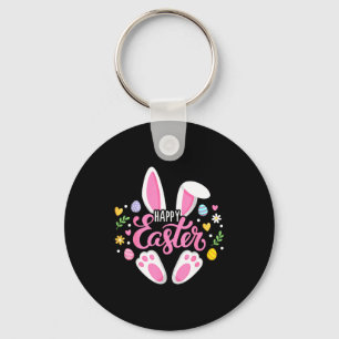 Happy easter bunny easter egg hunt squad easterHap Key Ring