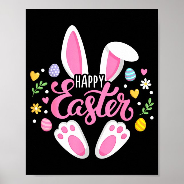 Happy easter bunny easter egg hunt squad easterHap Poster (Front)