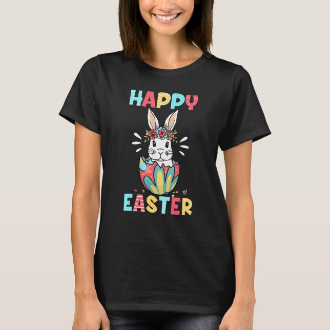 Happy Easter Bunny Easter Eggs 1 T-Shirt (Front)