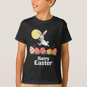 Happy Easter Bunny Easter Outfit Egg Nest Flower R T-Shirt