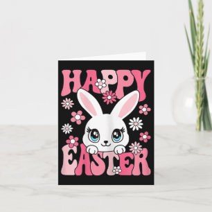 Happy Easter Bunny Easter Rabbit Women Girls Kids Card