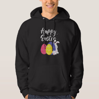 Happy Easter Bunny Egg Basket Hoodie
