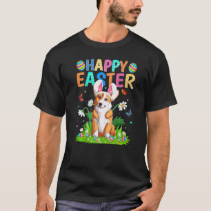 Happy Easter Bunny Egg Corgi Dog Easter Sunday T-Shirt