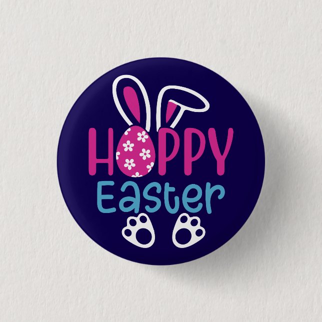 Happy Easter Bunny Egg Cute Spring Design 3 Cm Round Badge (Front)